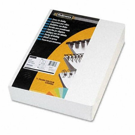 FELLOWES Classic Grain Texture Binding System Covers  8 3/4 x 11 1/4  White, 200PK FE32341